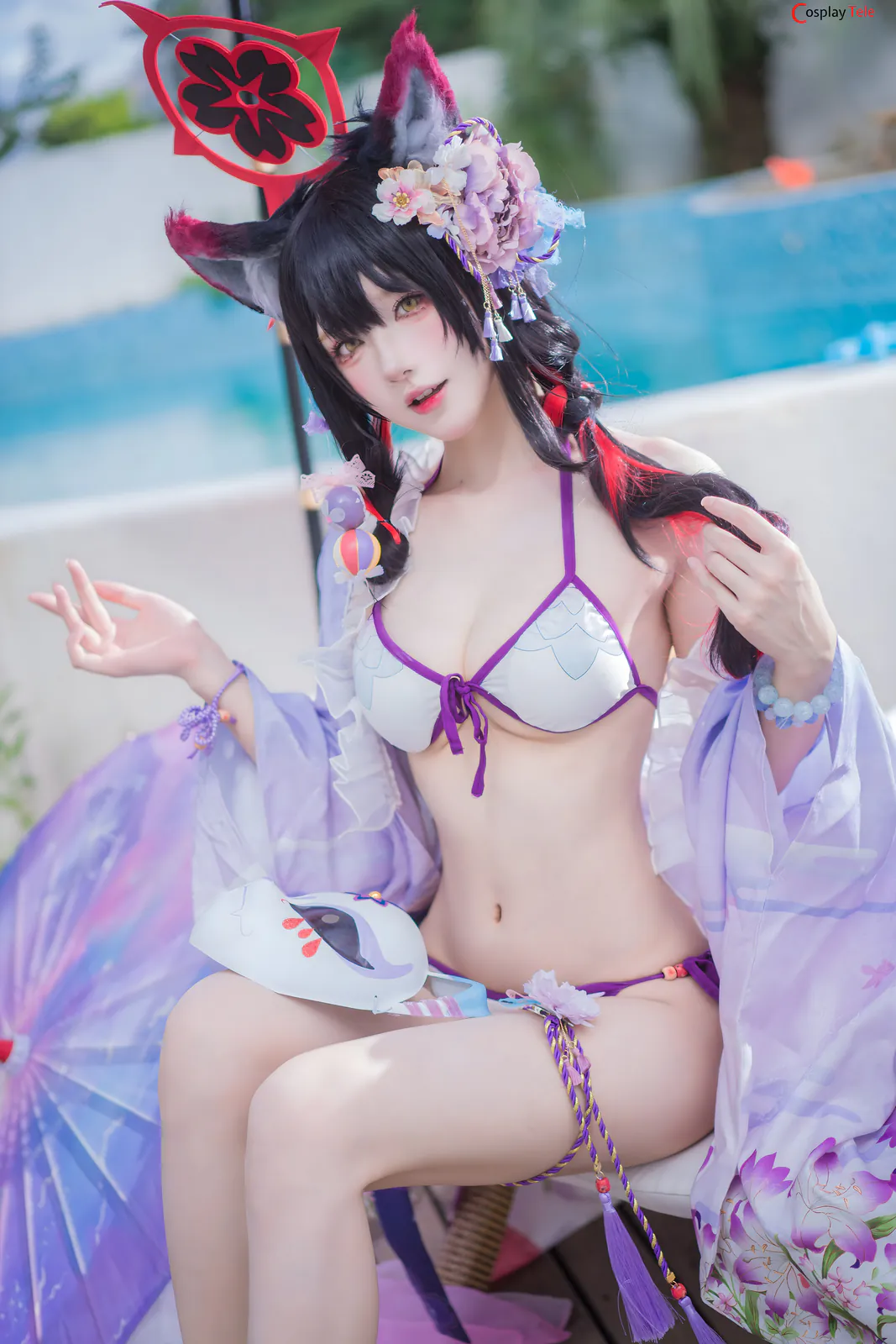 Abaoyeshitunia1 cosplay Kosaka Wakamo Swimsuit 1