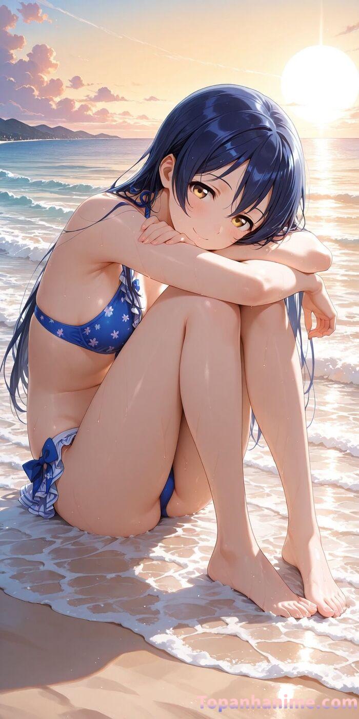 ảnh anime bikini tắm biển 35