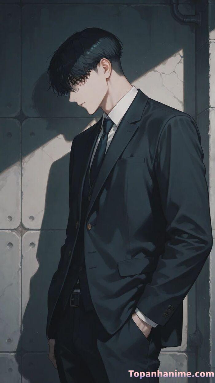 Ảnh anime nam trắng đen 11