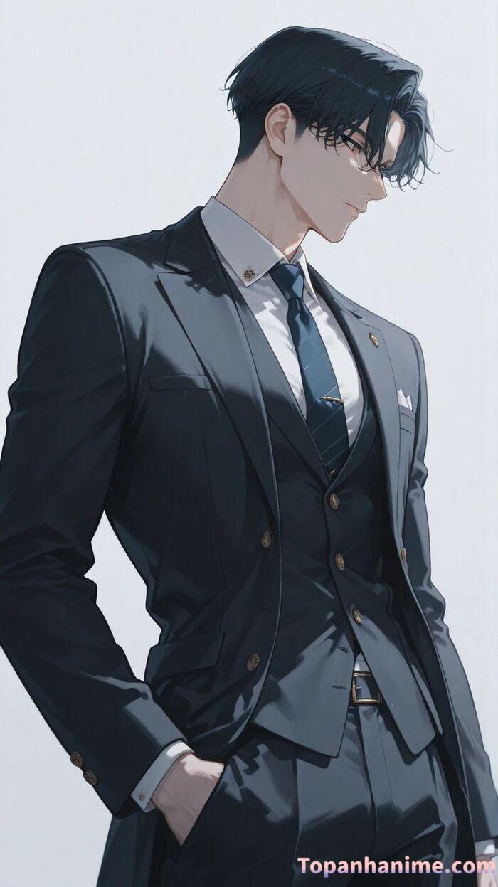 Ảnh anime nam trắng đen 13