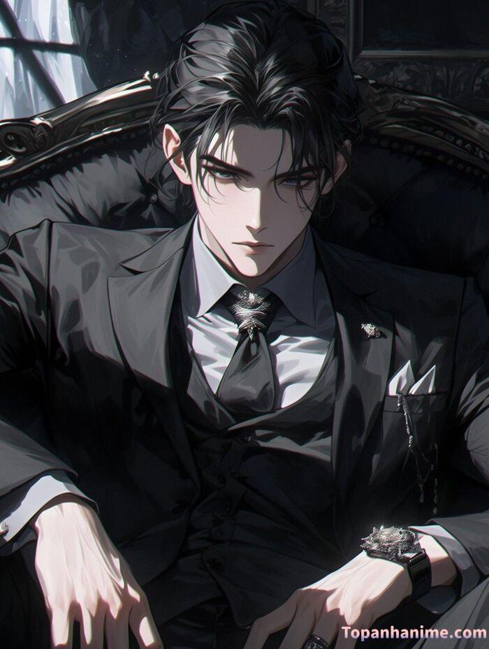 Ảnh anime nam trắng đen 15