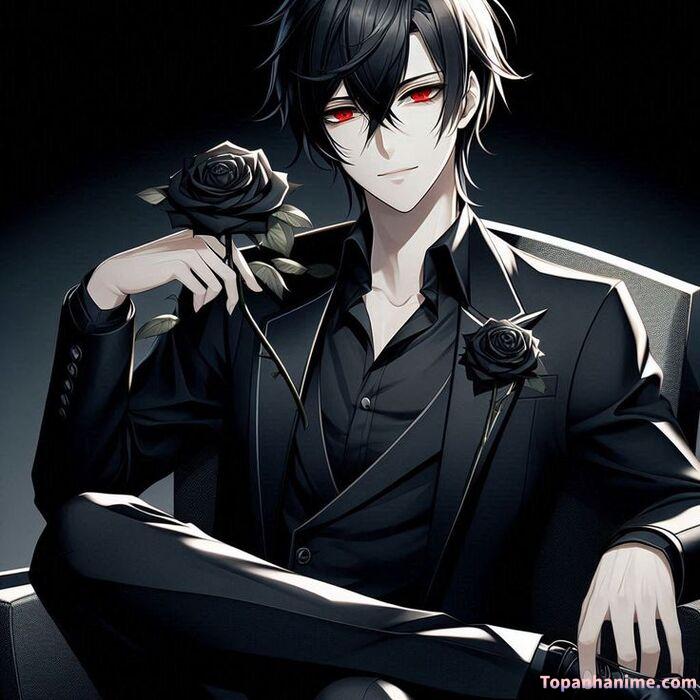 Ảnh anime nam trắng đen 24