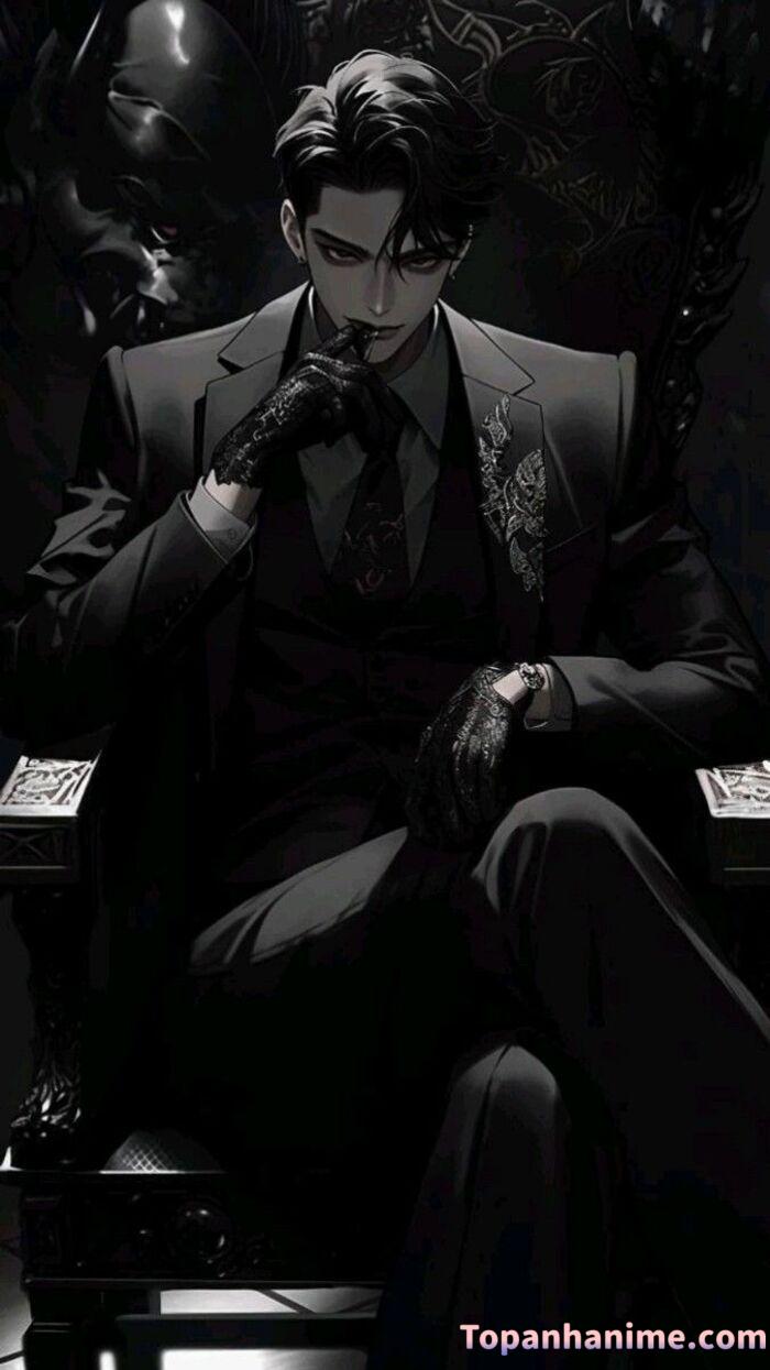 Ảnh anime nam trắng đen 29