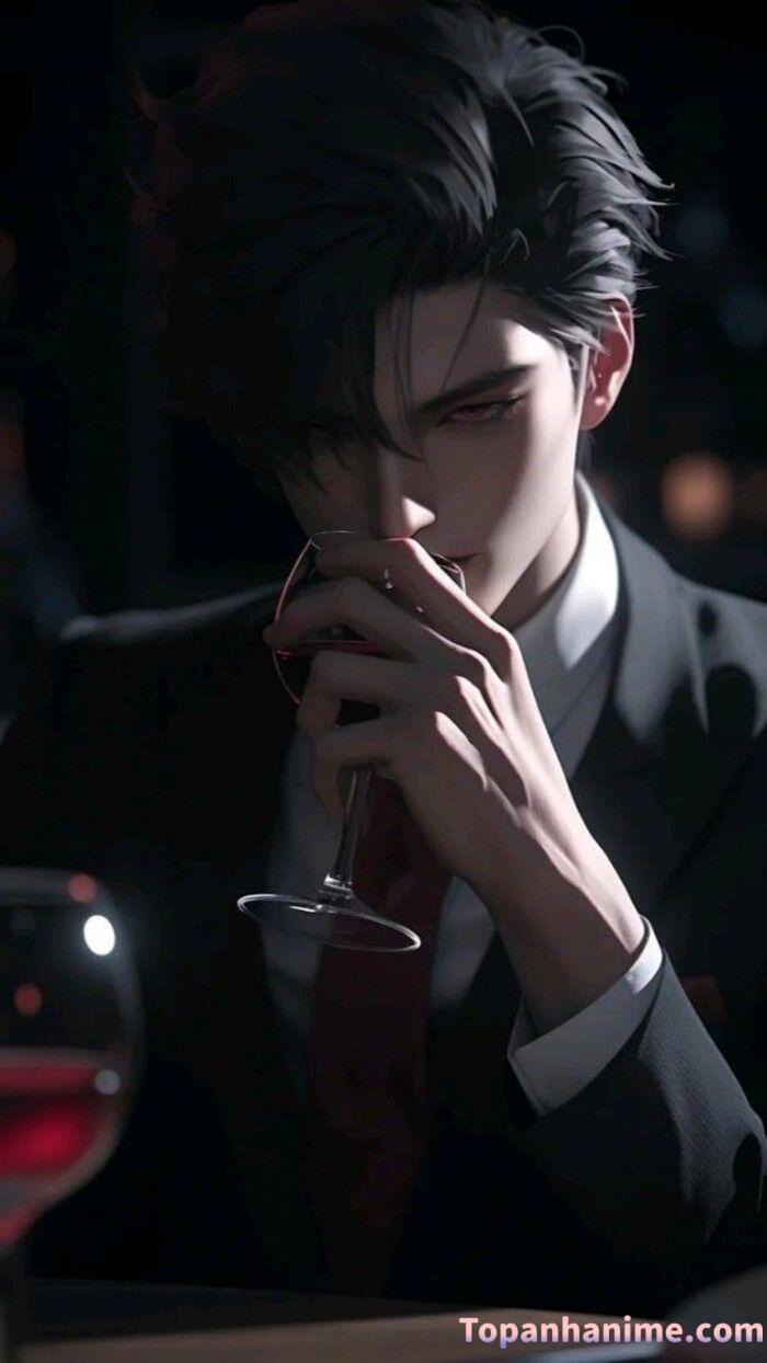 Ảnh anime nam trắng đen 39