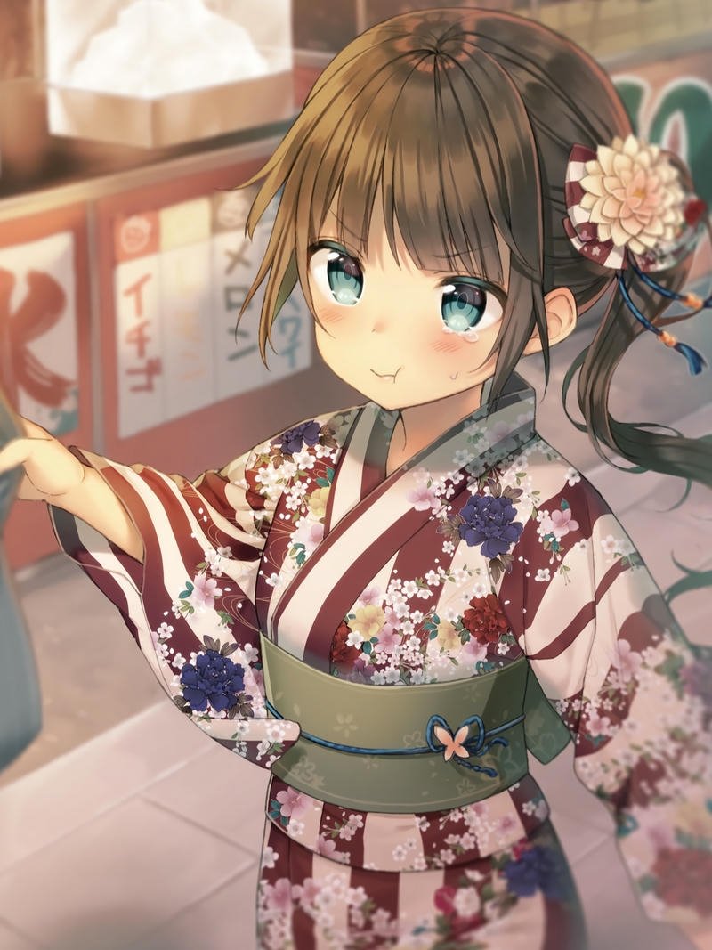 ảnh anime nữ mặc kimono 3