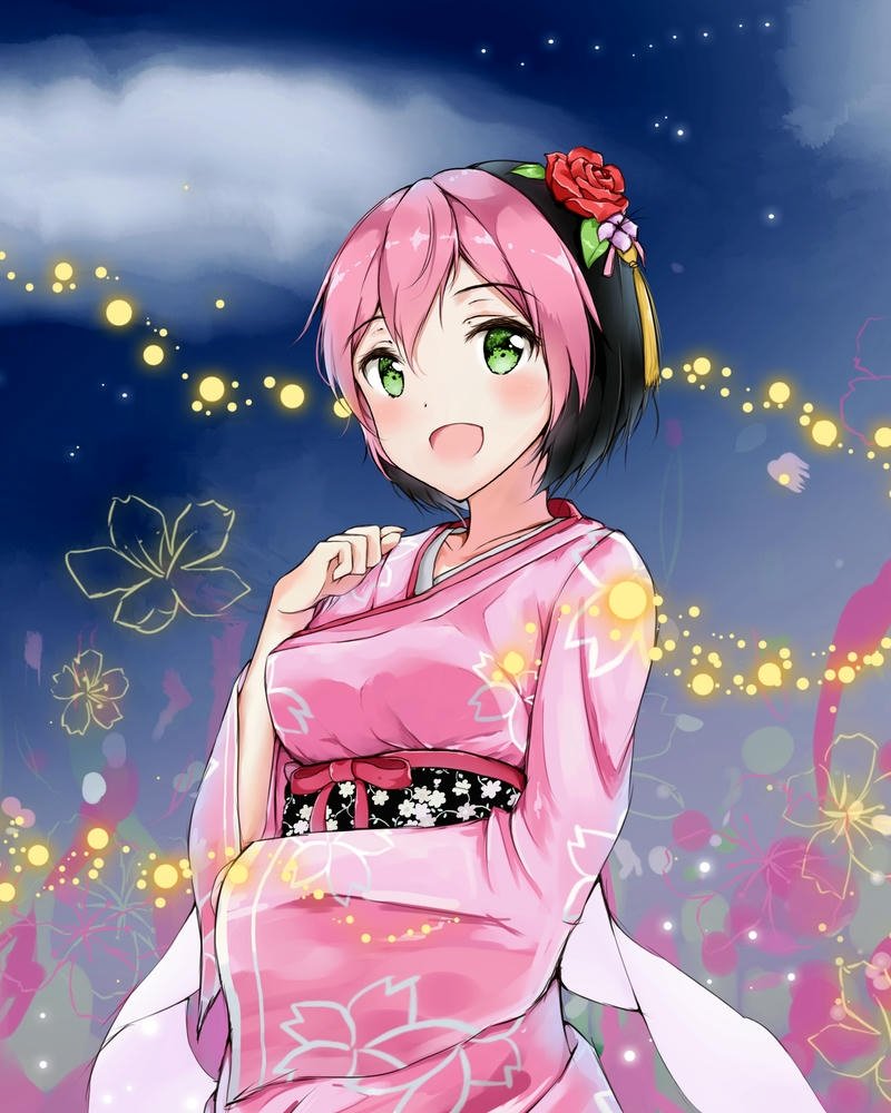 anime nữ tóc hồng 18