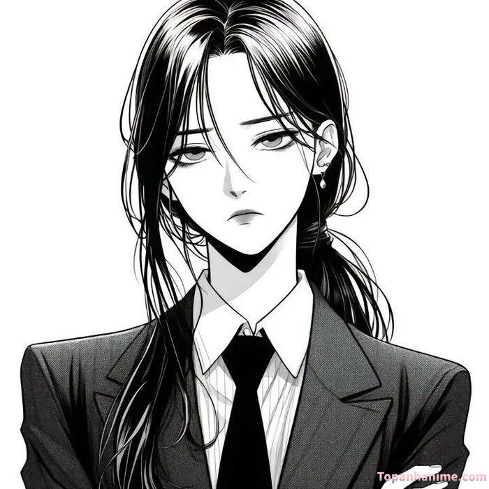 Ảnh anime nữ trắng đen 12