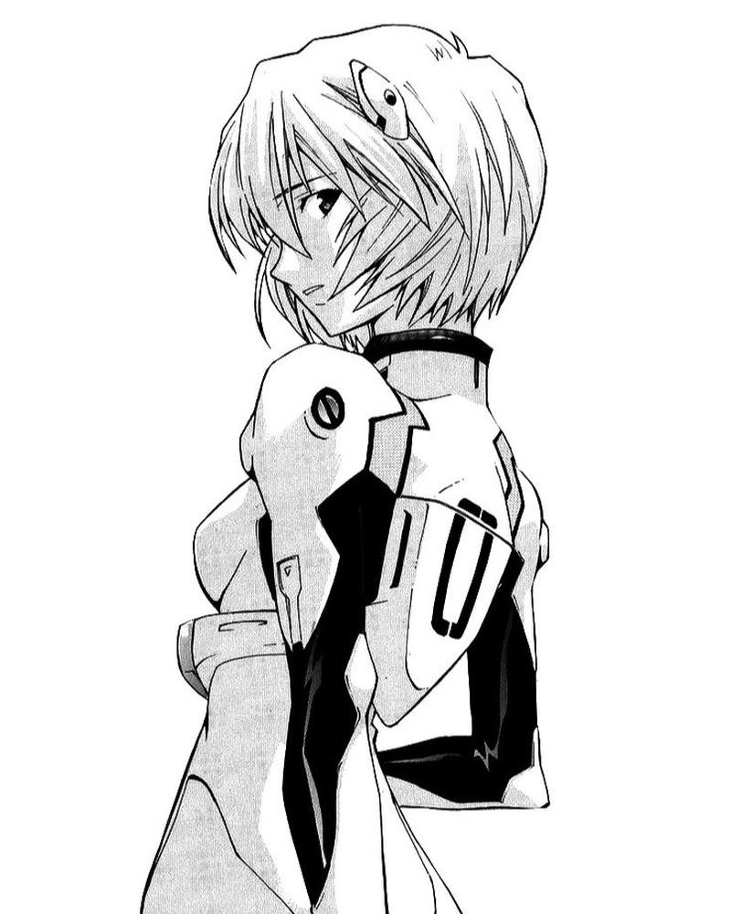 anime nữ trắng đen 15