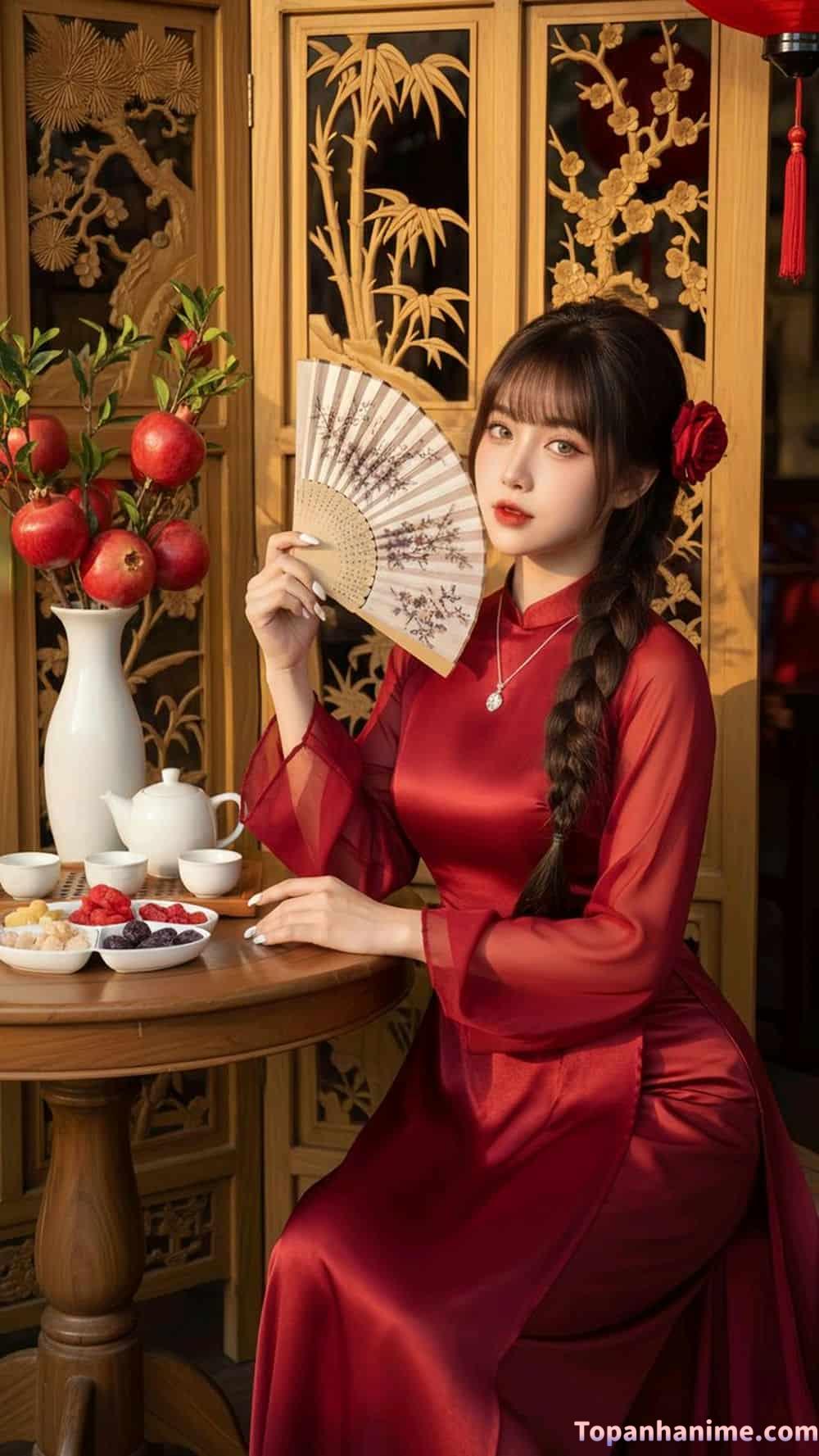 ảnh gái mặc áo dài 2