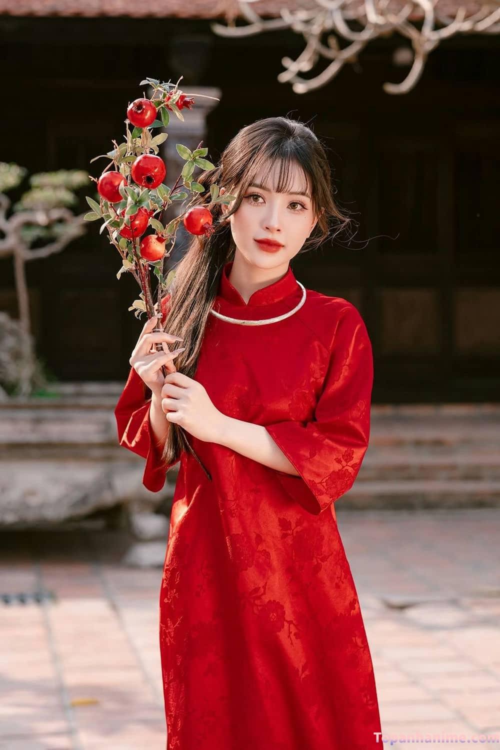 ảnh gái mặc áo dài 9