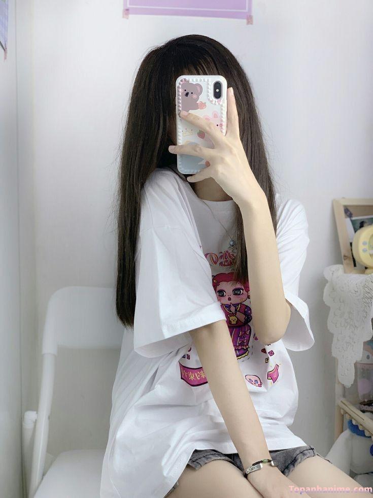 Ảnh gái xinh che mặt bằng điện thoại 15