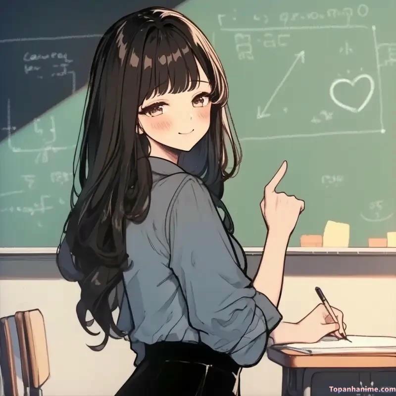 Mẫu ảnh cô giáo anime 7