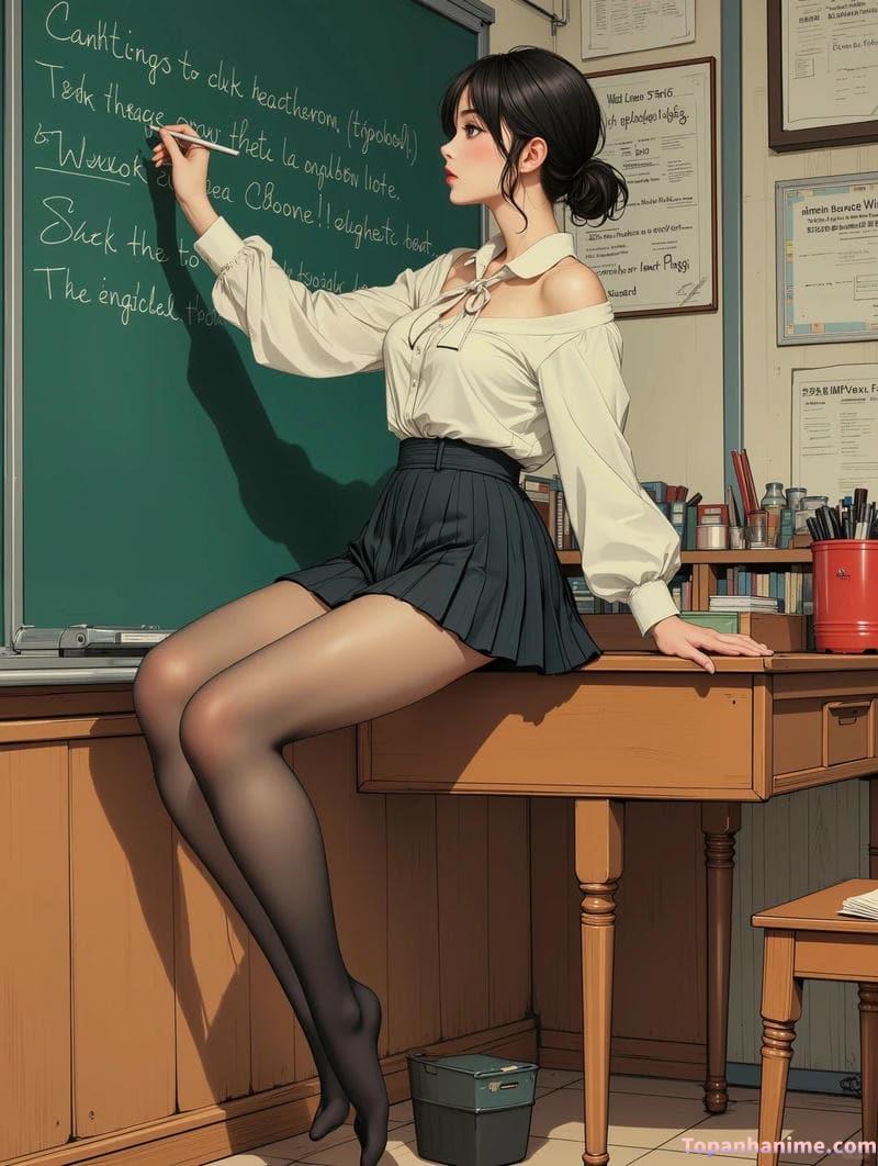 Mẫu ảnh cô giáo anime 8