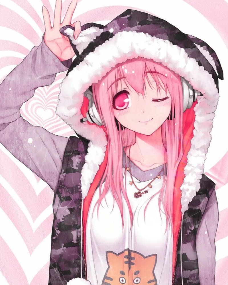 anime nữ tóc hồng 31