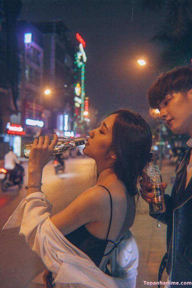 ảnh con gái uống bia 18
