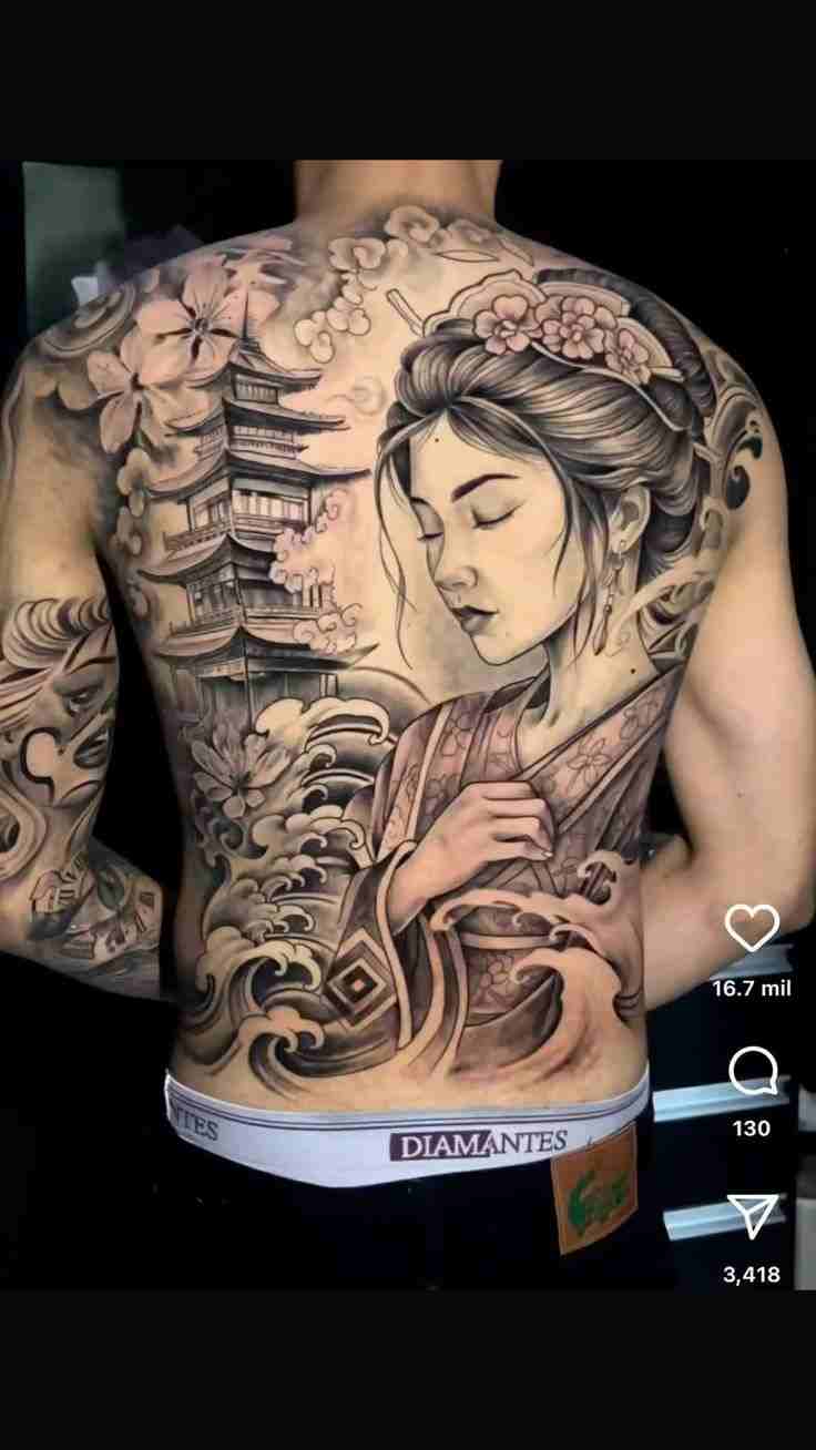 Hình Xăm Nhật Cổ Full Lưng 6