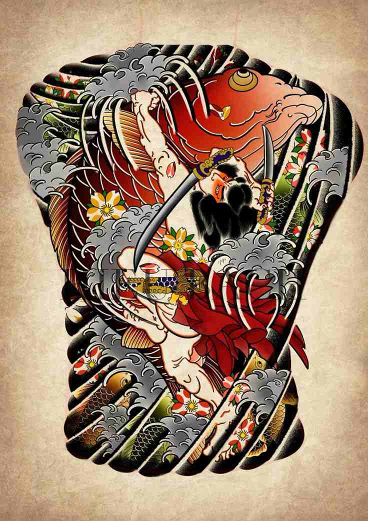 Hình Xăm Nhật Cổ Full Lưng 10