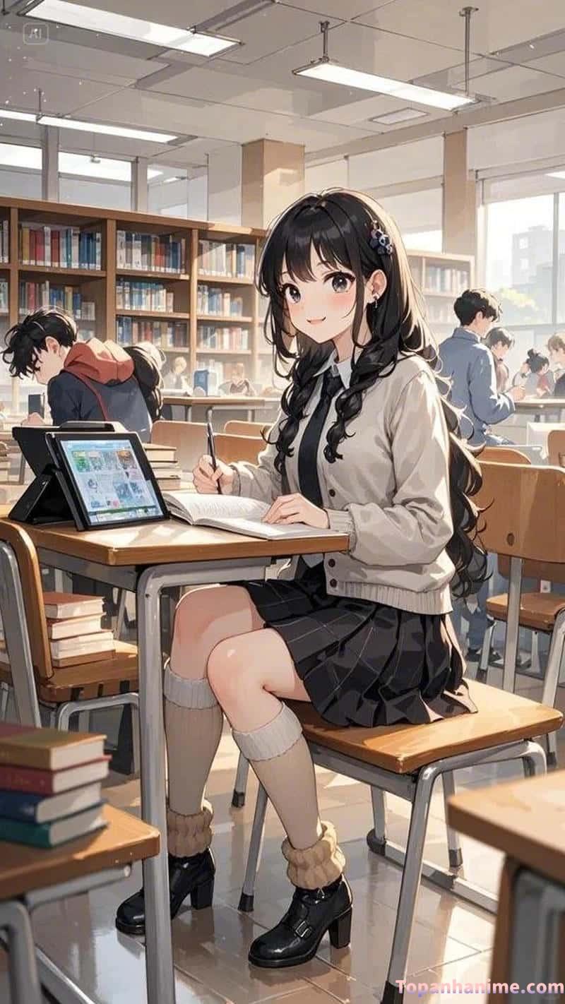 ảnh anime học sinh 17