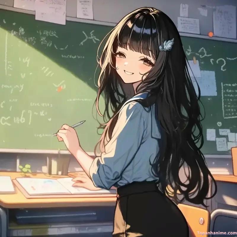 Mẫu ảnh cô giáo anime 23