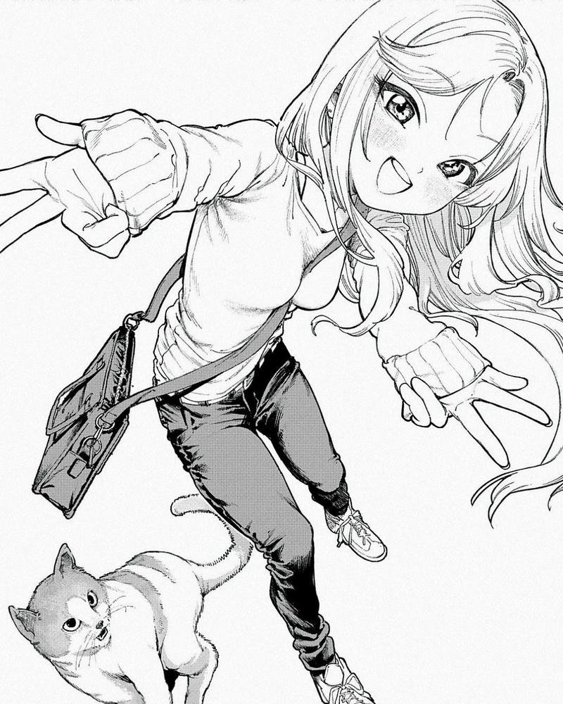 anime nữ trắng đen 28