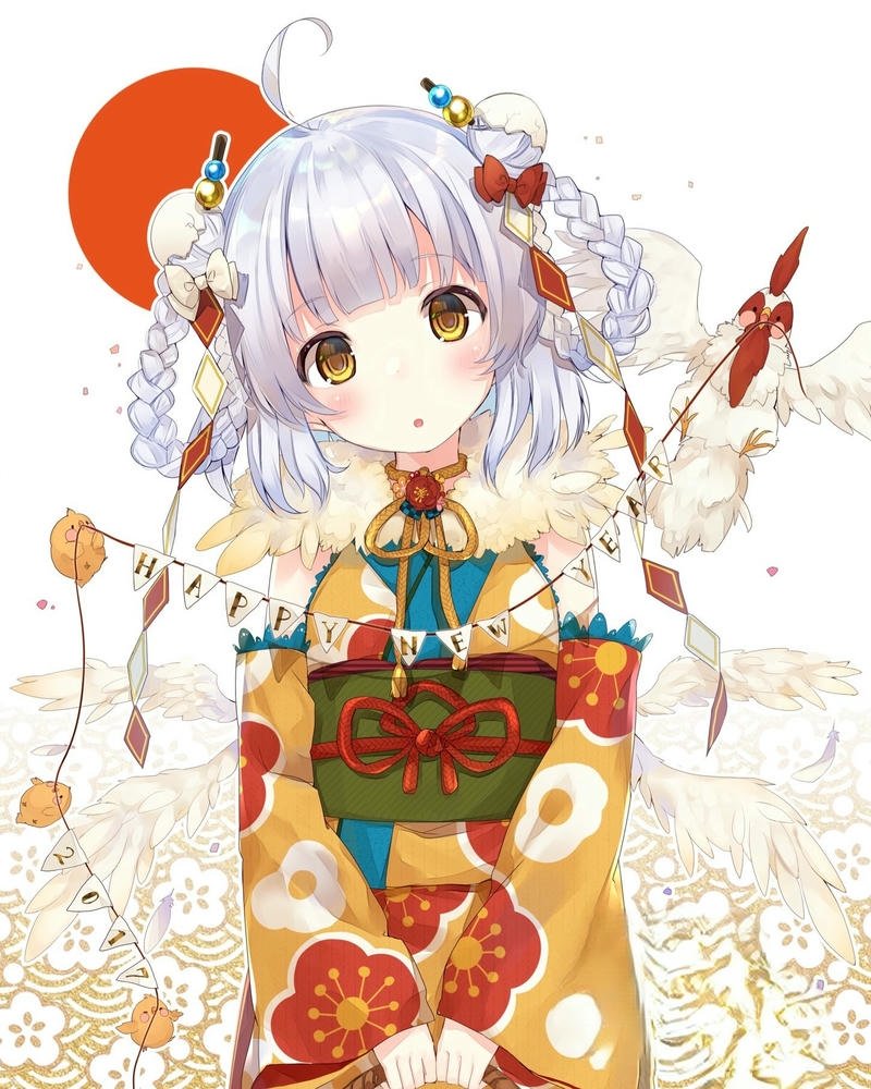 ảnh anime nữ mặc kimono 33