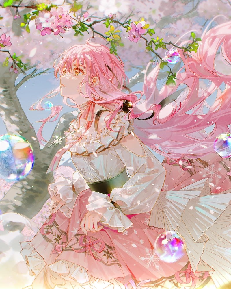 anime nữ tóc hồng 14