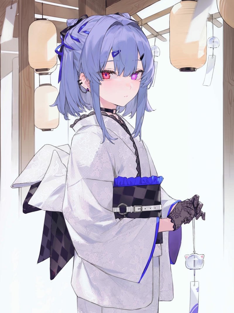 ảnh anime nữ mặc kimono 34