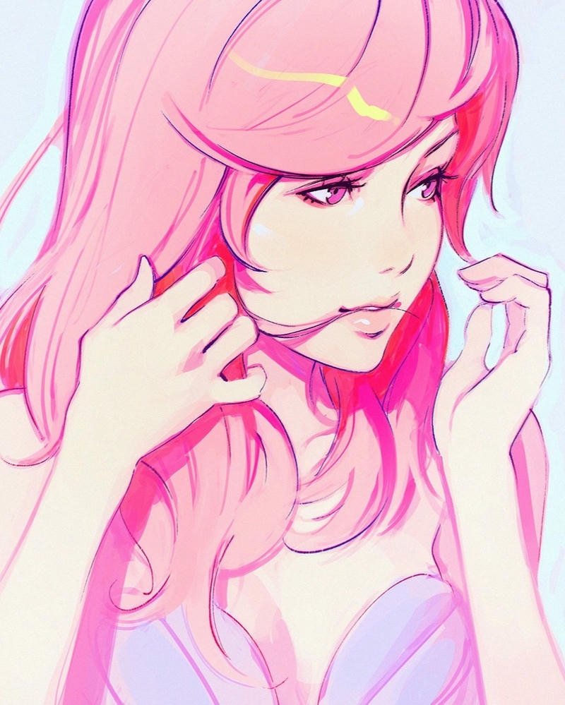 anime nữ tóc hồng 9