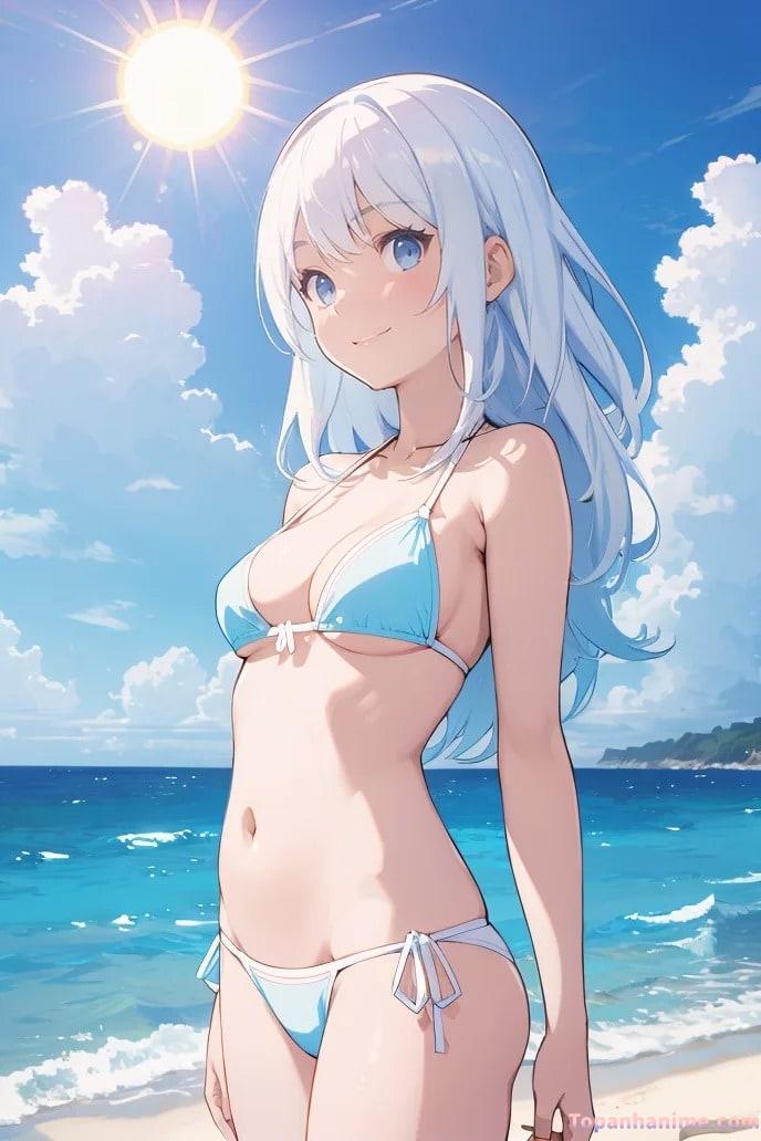 ảnh anime bikini tắm biển 5