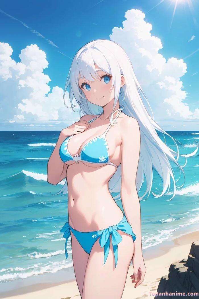 ảnh anime bikini tắm biển 10