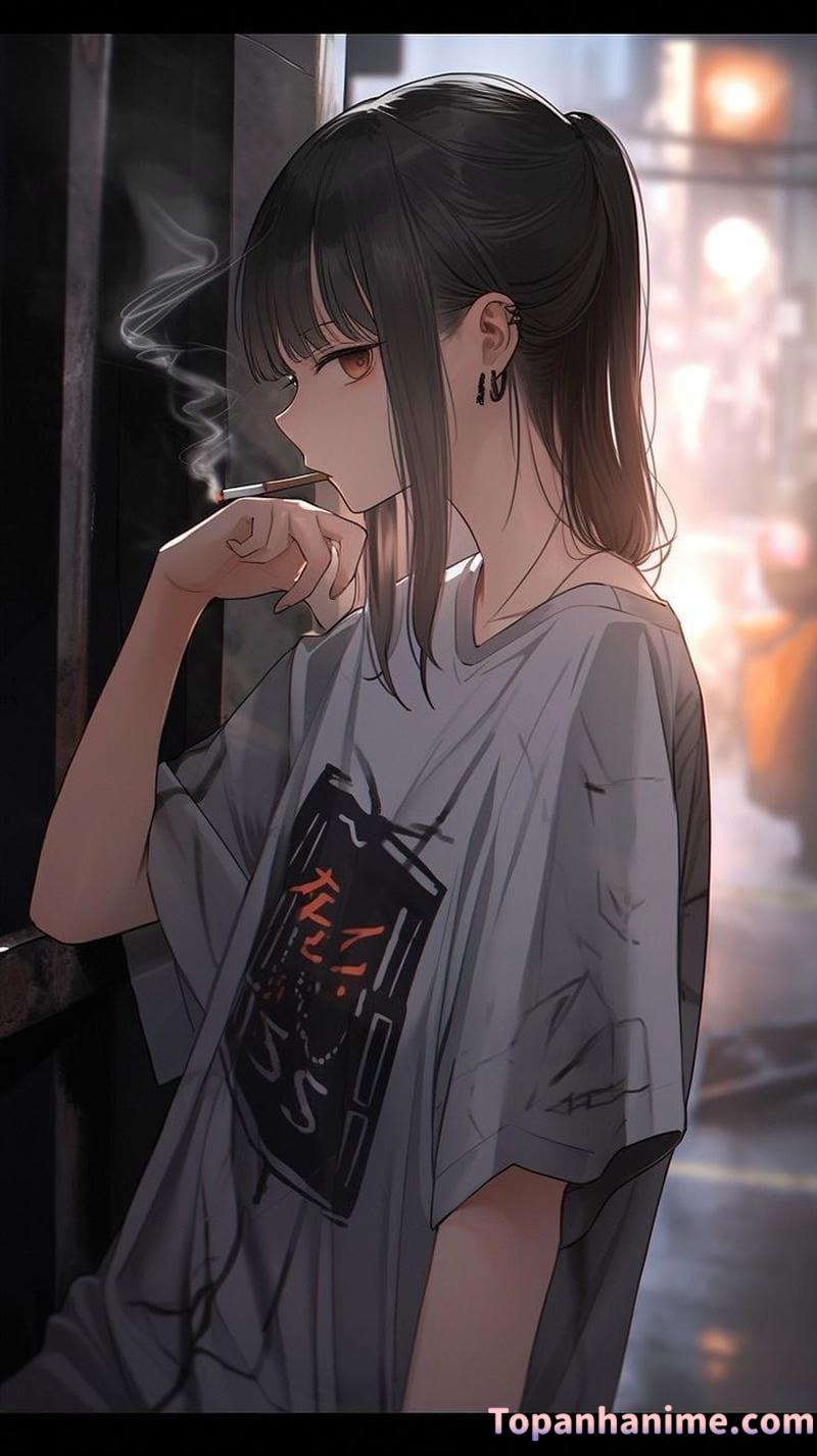 ảnh anime hút thuốc 4