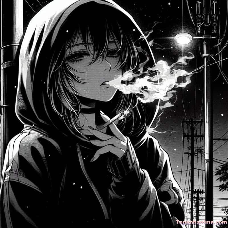 ảnh anime hút thuốc 5