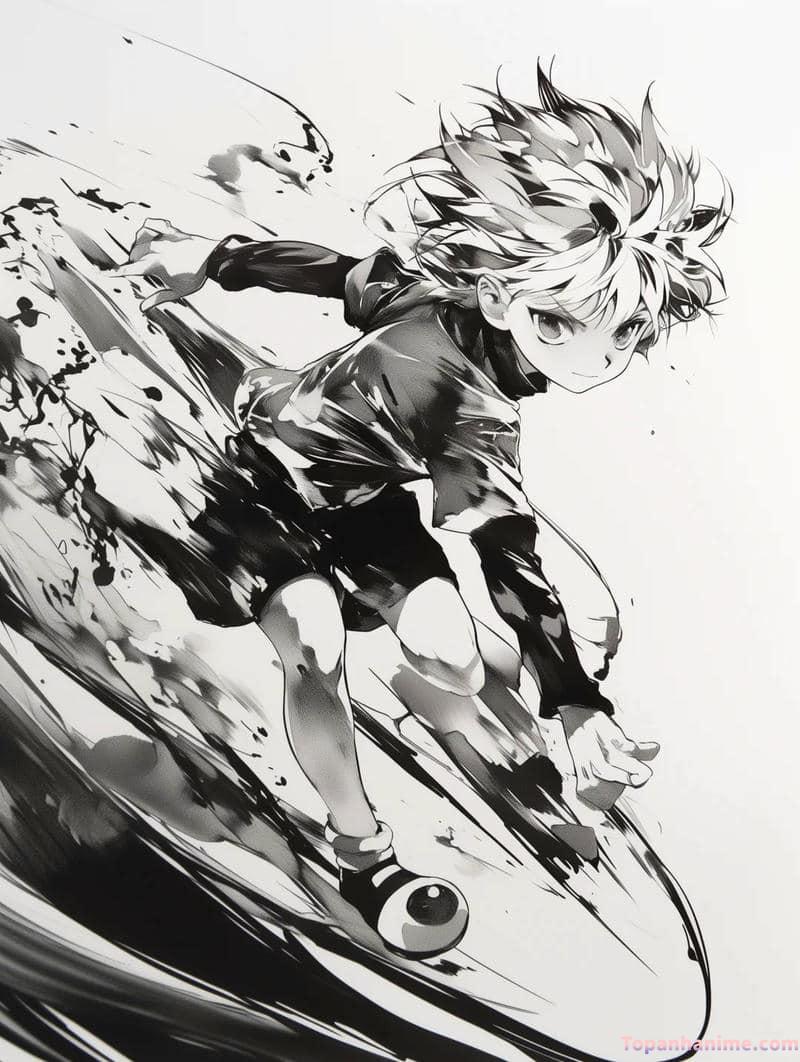 ảnh anime không màu 8