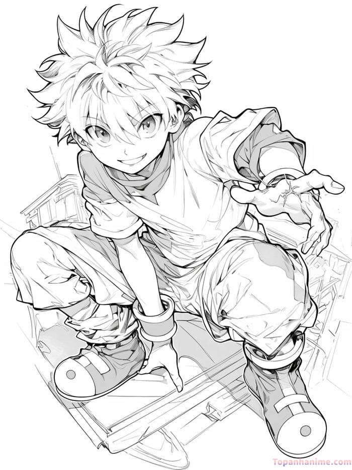 Ảnh anime nam trắng đen 1