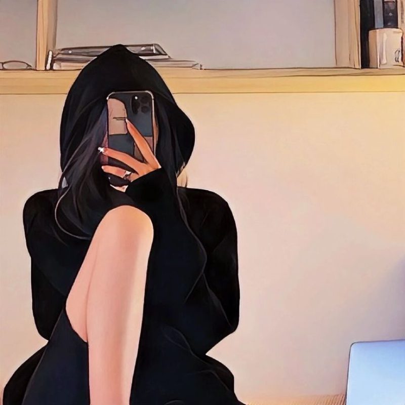 ảnh anime nữ che mặt 15