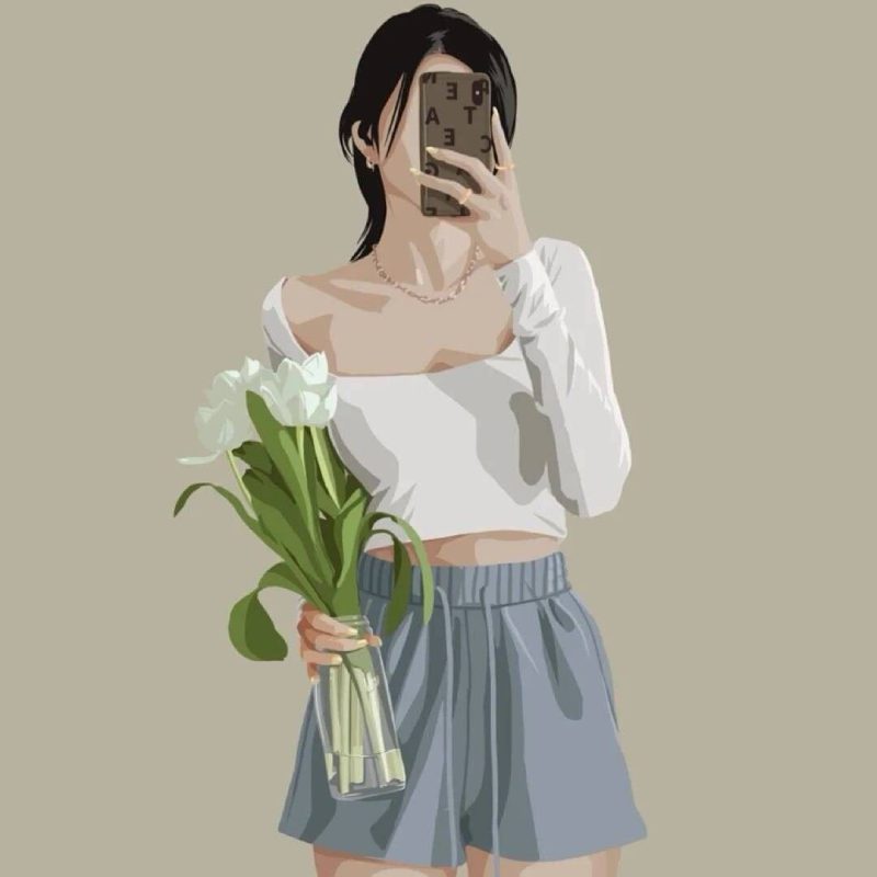 ảnh anime nữ che mặt 17