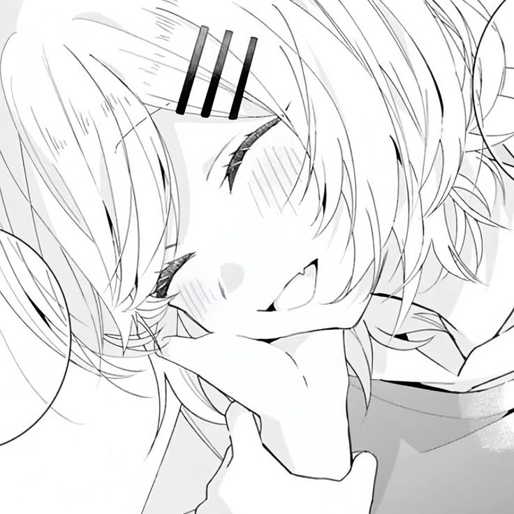 Ảnh Anime Nữ Đen Trắng 8