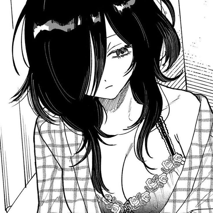 Ảnh anime trắng đen tối giản 16