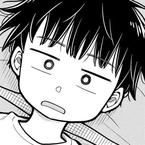 Ảnh anime trắng đen tối giản 15