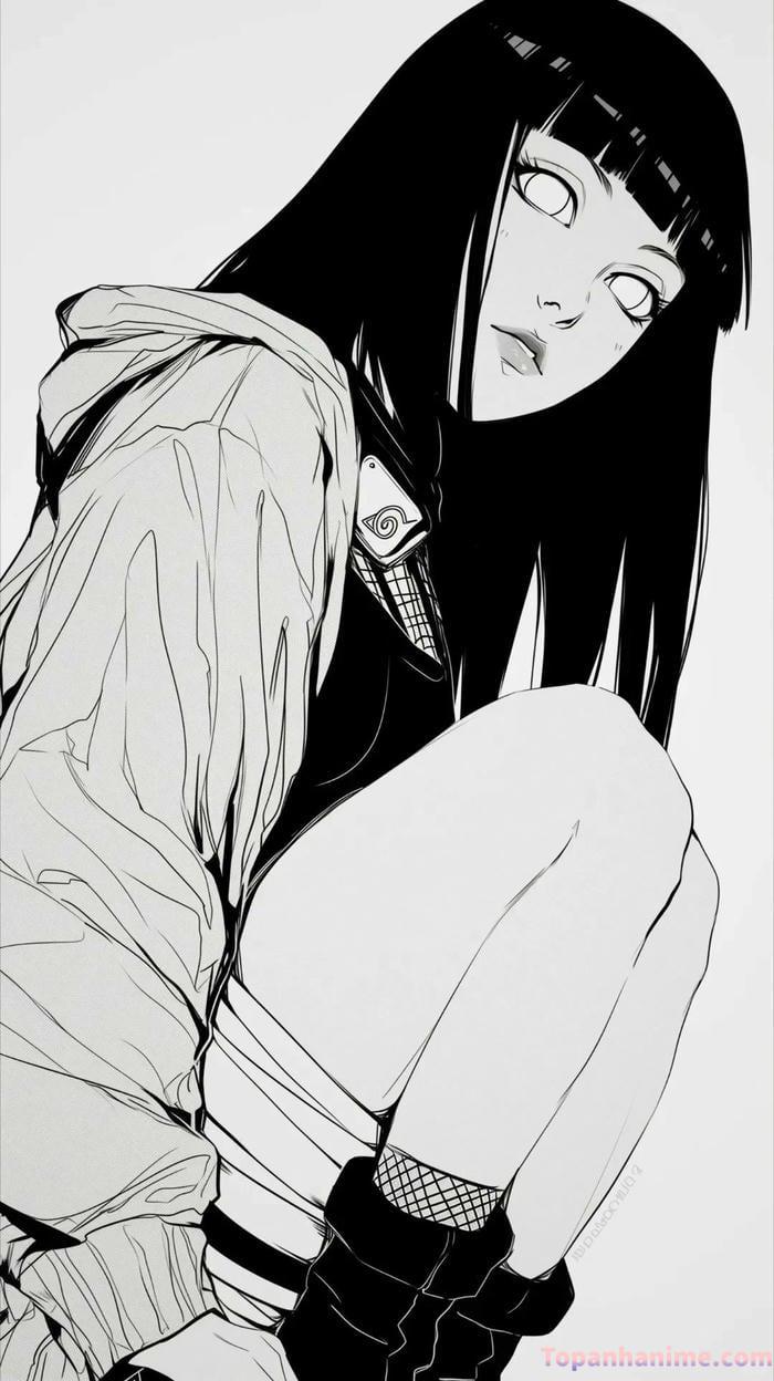 ảnh anime trắng đen 5