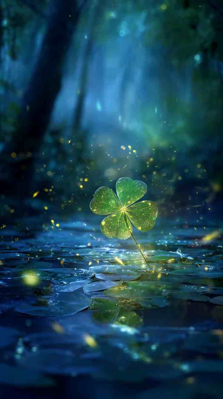 Ảnh cỏ 4 lá may mắn đẹp 14