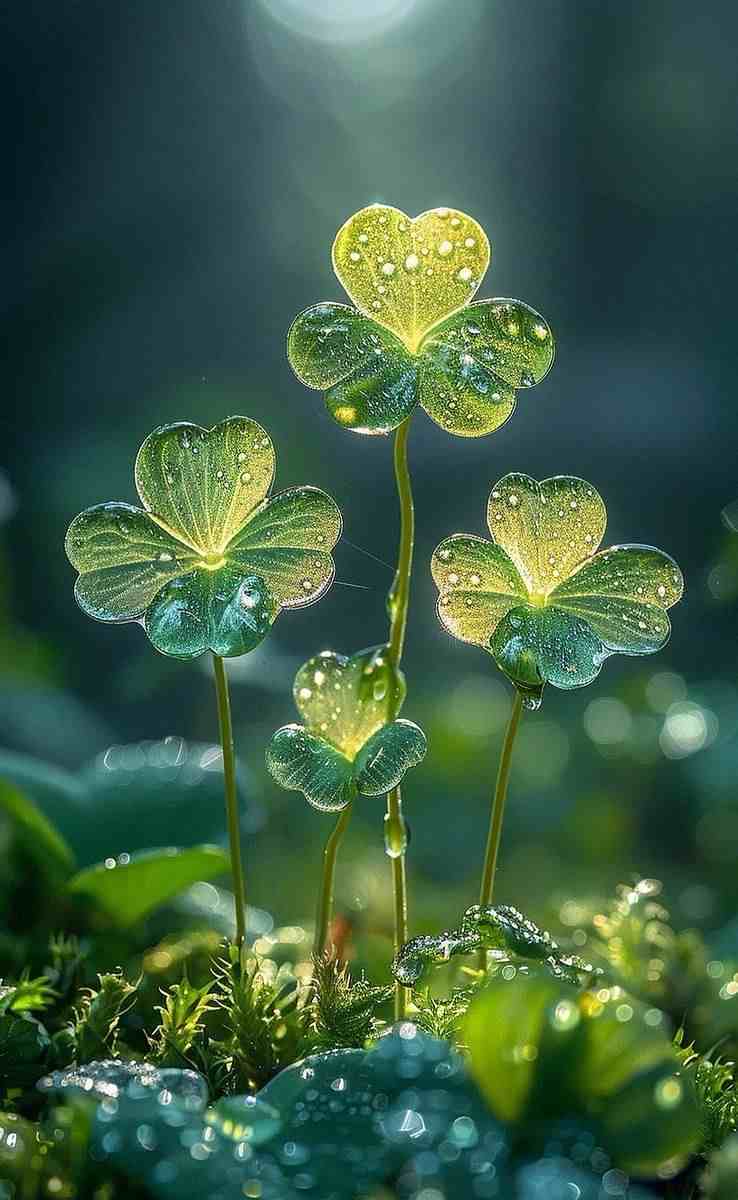 Ảnh cỏ 4 lá may mắn đẹp 6