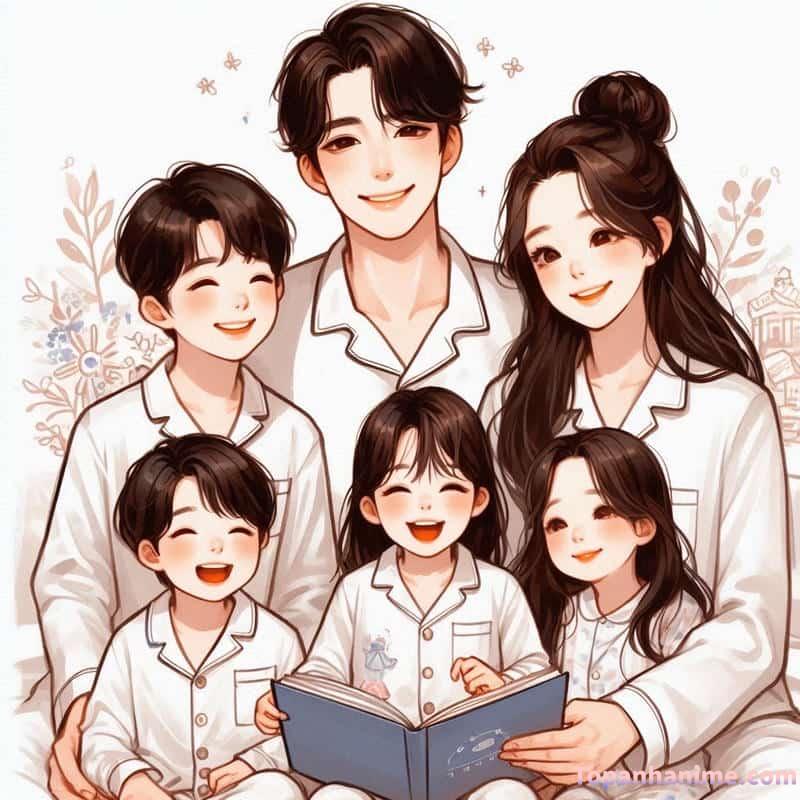 ảnh gia đình chibi 2