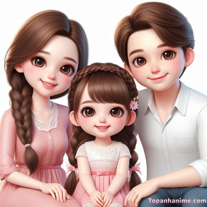 ảnh gia đình chibi 7