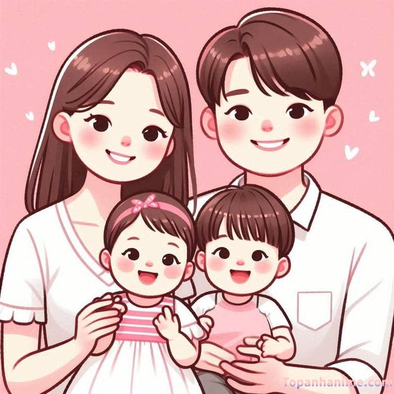 ảnh gia đình chibi 8