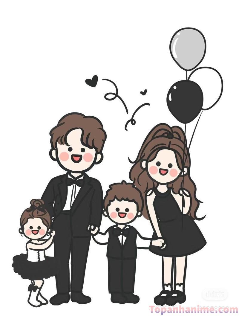 ảnh gia đình chibi 22