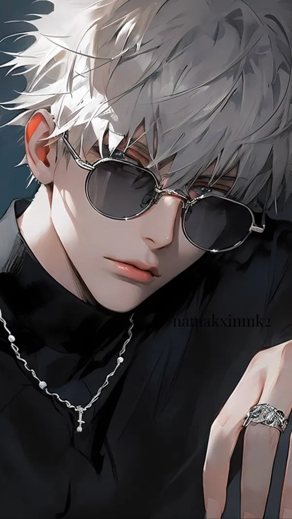 Hình Ảnh Gojo Manga Trắng Đen 46