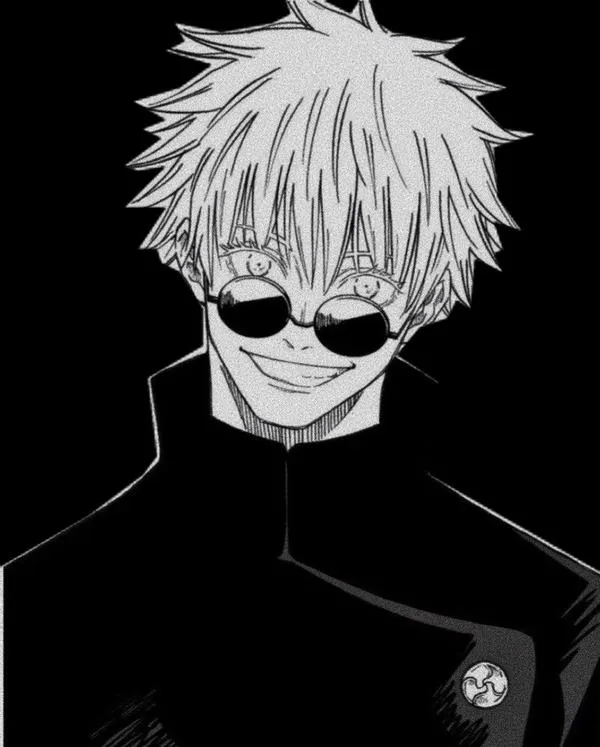 Hình Ảnh Gojo Manga Trắng Đen 62