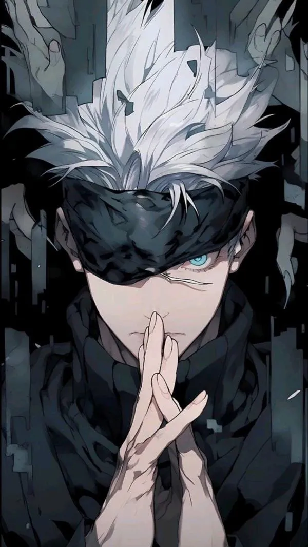 Hình Ảnh Gojo Manga Trắng Đen 38