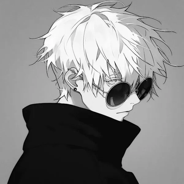 Hình Ảnh Gojo Manga Trắng Đen 68